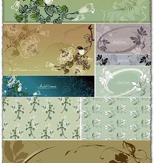 Vector flower banners collection