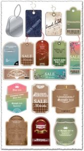 Sale tags and labels vectors