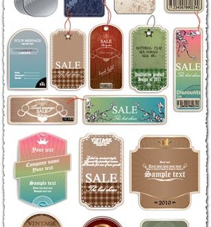 Sale tags and labels vectors