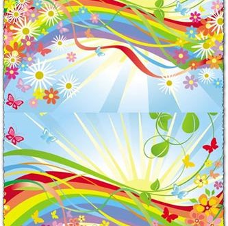 Spring backgrounds in vector format