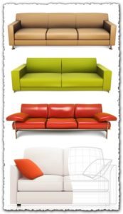 Sofa design in vector format