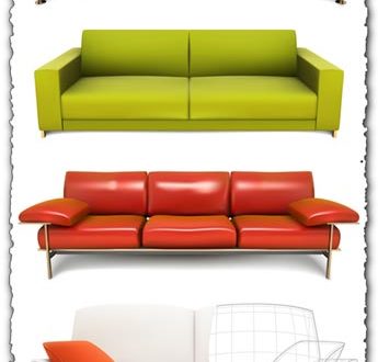 Sofa design in vector format