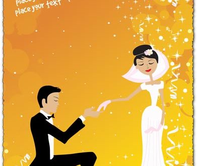 Wedding card template vector design