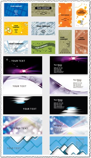Vectorized business cards backgrounds