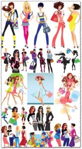 Fashion girls vector