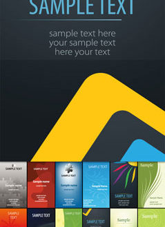 Vertical business cards vectors