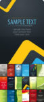 Vertical business cards vectors