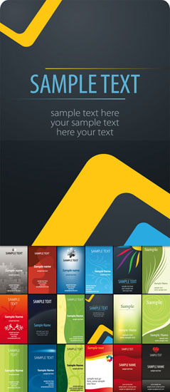 Vertical business cards vectors