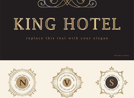 Vintage logo monograms vectors
