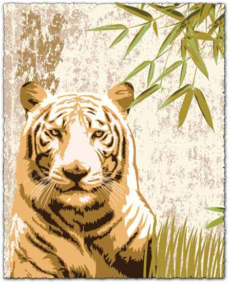 Tiger vector poster