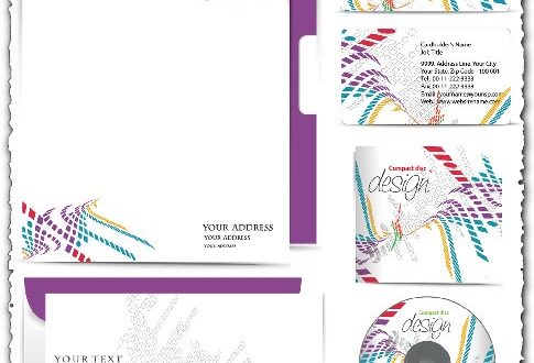 Violet corporate identity vectors