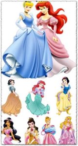 Disney princesses vector