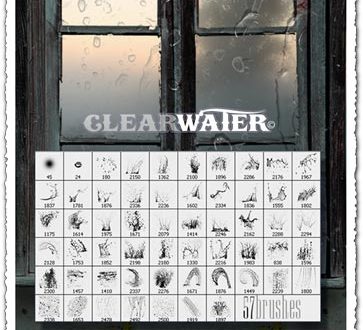 Water effects with 57 Photoshop brushes