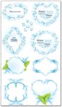 Water splashes frames vector