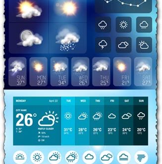 Weather icons for smartphone applications