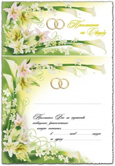 Wedding invitation cards vector