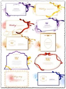 Wedding invitations vectors