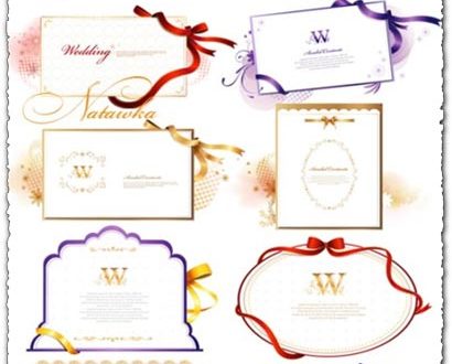Wedding invitations vectors