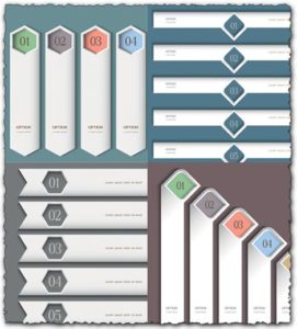 White headers vector templates