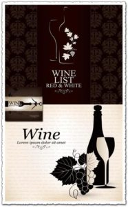 Wine bottle vector restaurant banners