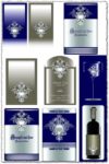 Wine vector labels design