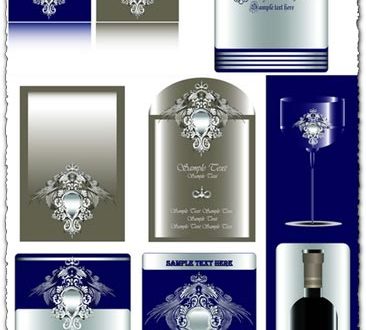 Wine vector labels design