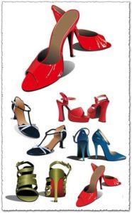 Woman shoes vector design