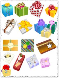 Wrapped vector gifts