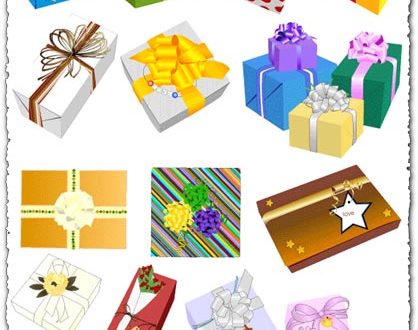 Wrapped vector gifts