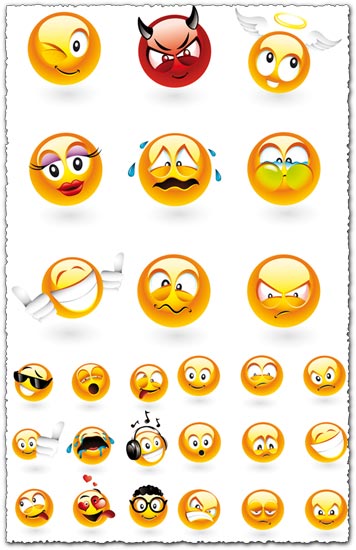 Yahoo emoticons vectors design Yahoo emoticons vectors design