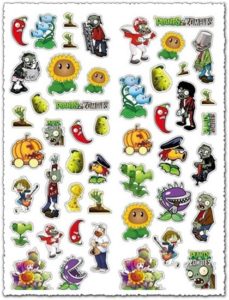 Zombi stickers vector templates