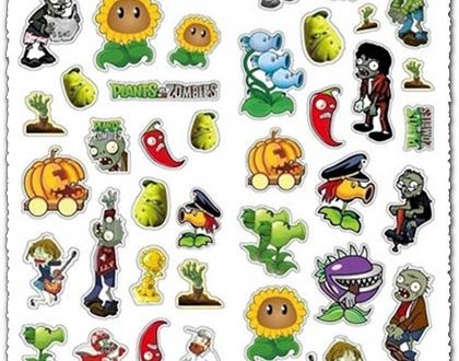 Zombi stickers vector templates