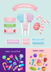Candy vector sweets collection