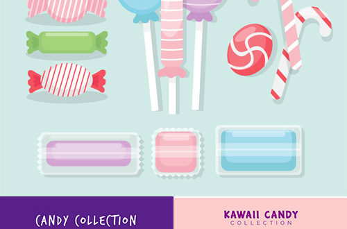 Candy vector sweets collection