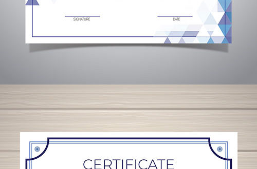 Certificate of excellence vector template