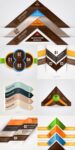 Business colorful stickers vectors
