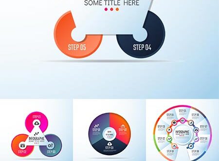 Circular diagrams and infographics vector