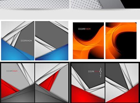 Colorful brochure covers vectors