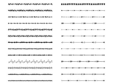 Creative decorative black borders vectors