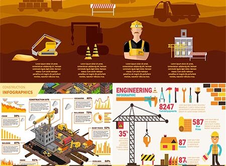 Engineering infographic vector