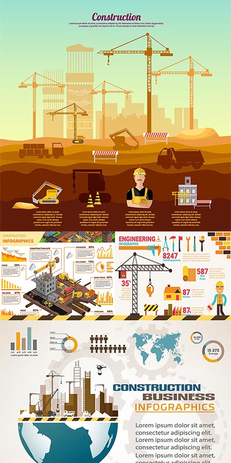 Engineering infographic vector