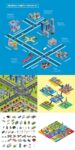 Isometric landmarks and infrastructure city vectors