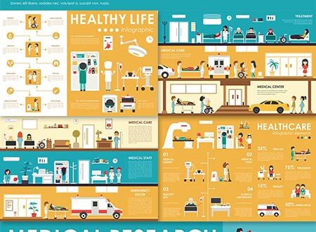 Medical health care vector infographics
