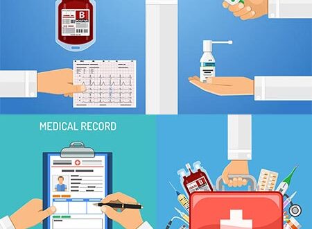 Medical services vector flat banners