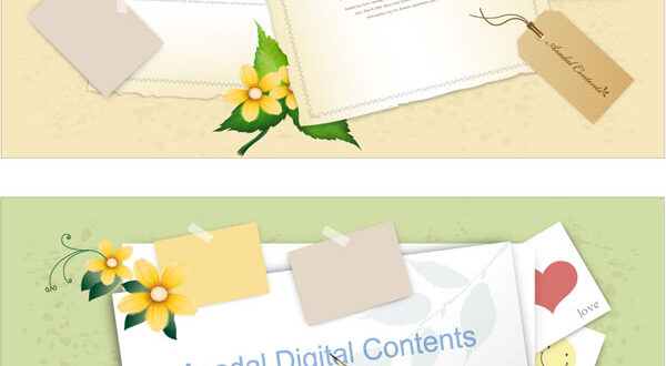 Paper books stickers and pencil vectors