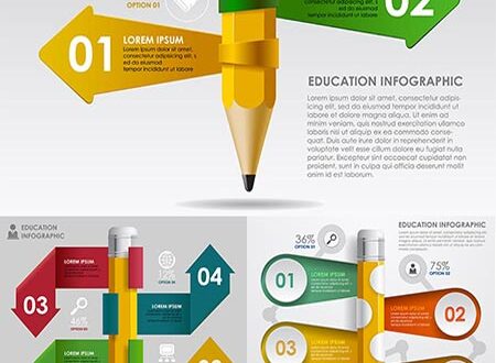Pointers and arrows infographics