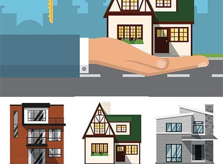 Real estate advertising agency vectors