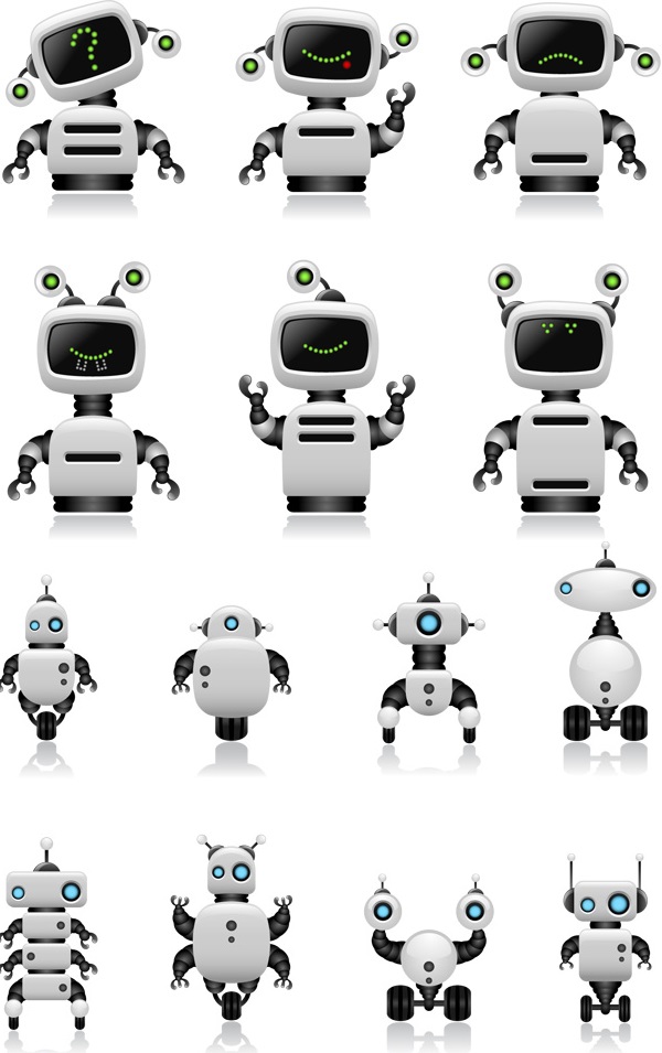 Robot character vector illustration