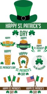 Saint Patrick’s day ornaments vector