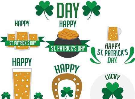 Saint Patrick’s day ornaments vector